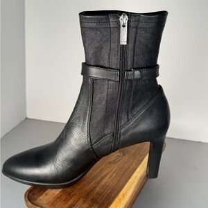 Aquatalia Black Suede Rania Ankle Boots, Size 9.5